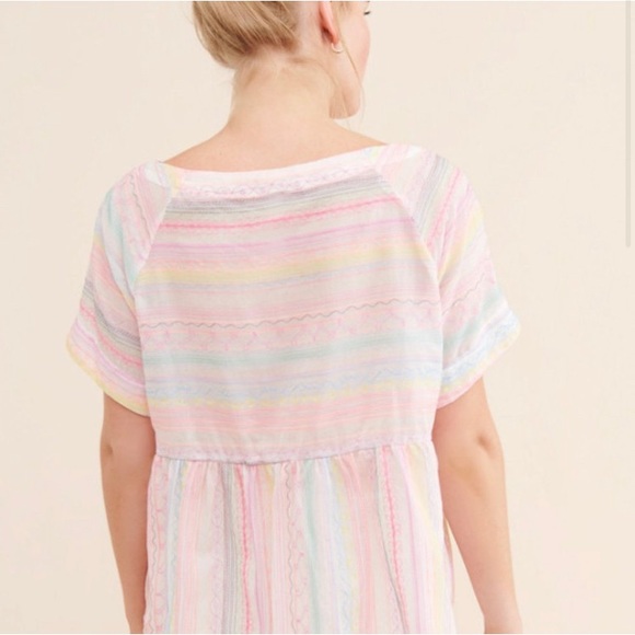 Anthropologie Letty Embroidered Babydoll Top - Picture 3 of 10